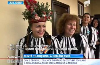 VIDEO: Nuntă tradițională românească în satul Noul Român din judeţul Sibiu